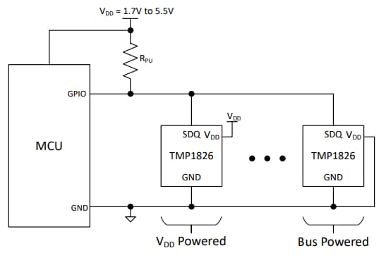 Schematic - Texas Instruments TMP1826 Digital Temperature Sensor